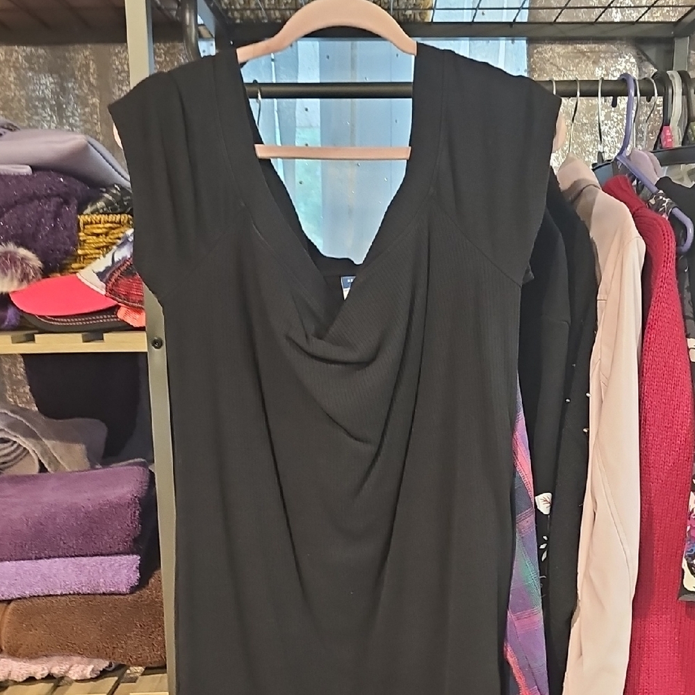 Old Navy Black Midi Dress